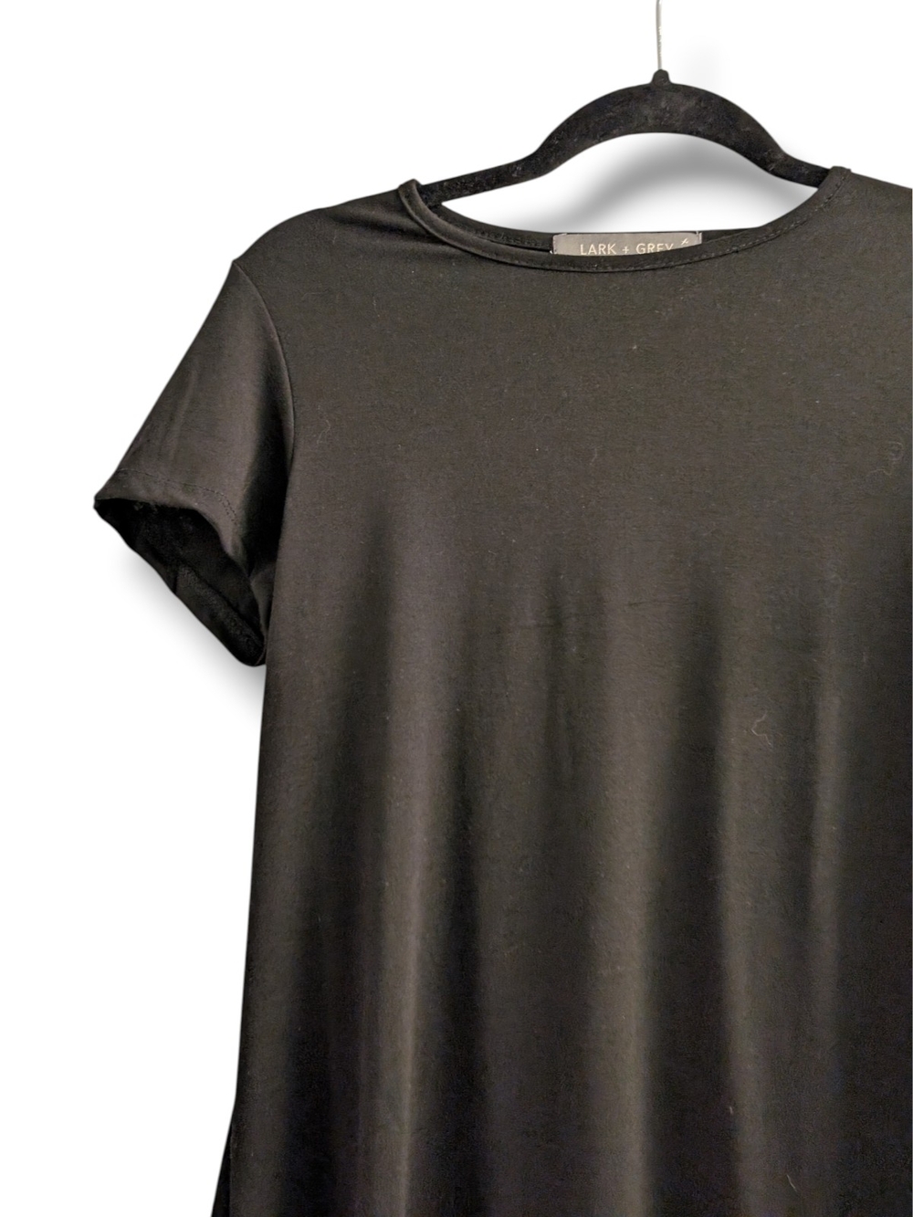 Lark & Grey Black Maxi Dress - Classic Short Sleeve, Size XL - Picture 5 of 6